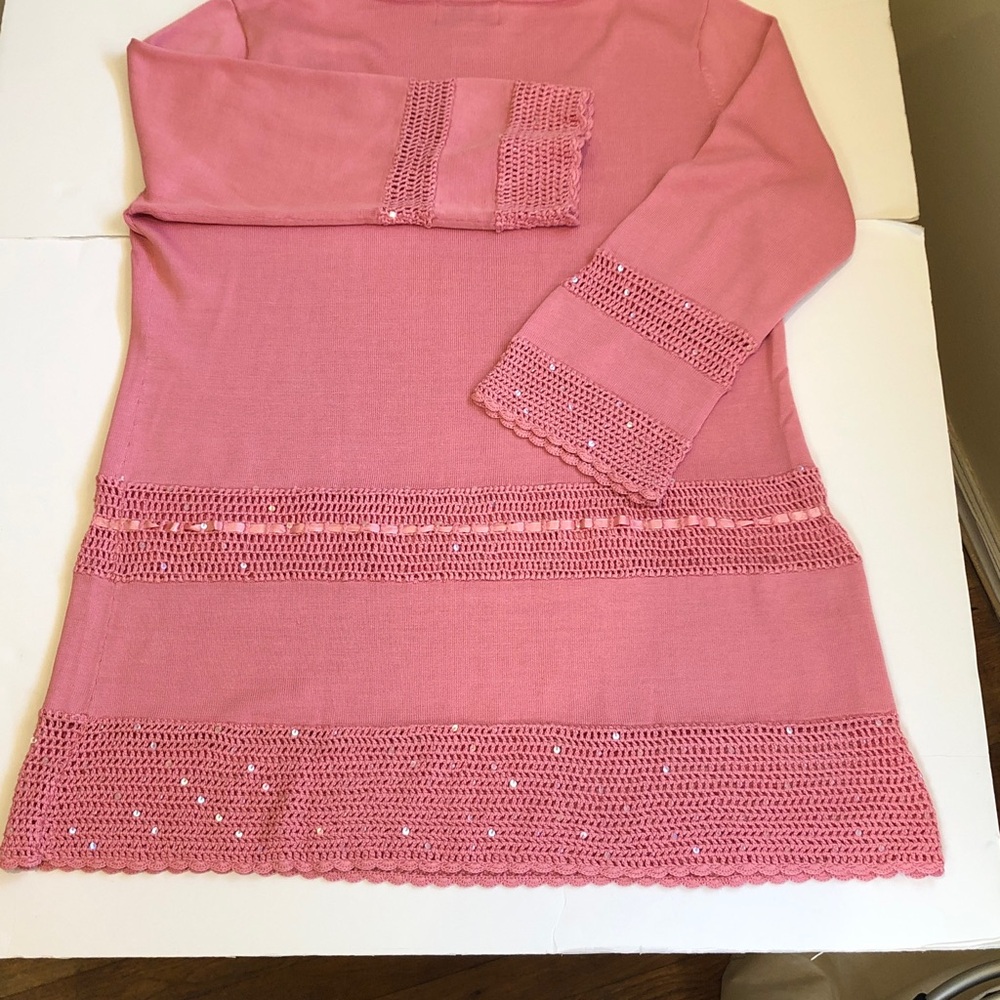 The Look by Randolph Duke Pink Silk & Cotton Tunic Sweater Medium - EC 
No Flaws - Picture 3 of 9